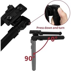 Adjustable Bipod MLOK Lightweight Stable Non-Slip Shock-Absorbing 7.5-10.6 Inch