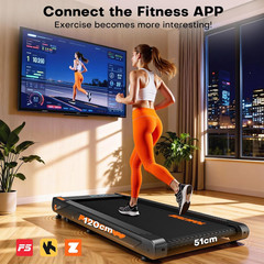 4-in-1 Walking Pad Treadmill with Speaker, 6.2MPH, 350LB Capacity, 12 HIIT Progr