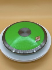 1kg Track and Field Training Discus. Green ABS Plastic Steel Rim. Sports.