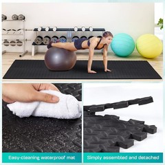 12pcs Puzzle Exercise Mat EVA Interlocking Foam Floor Tiles for Home Gym Workout