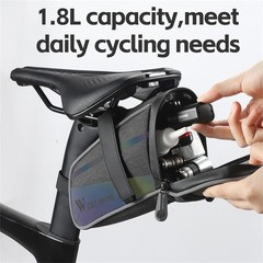 WEST BIKING Colorful Reflective Bike Bicycle Under Seat Saddle Tail Bag 1.8L