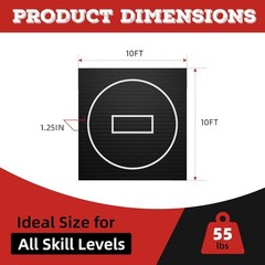 10 x 10 ft Wrestling Mat for home, Jiu Jitsu, BJJ, Wrestling Mats, Martial Arts