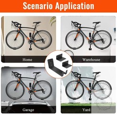 Bike Pedal Hanger Wall Mount,Heavy Duty Horizontal Bike Rack for Garage Wall,