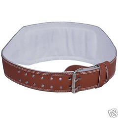 ARD Weight Lifting 6&Prime; Leather Belt Back Support Strap Gym Power Training BROWN