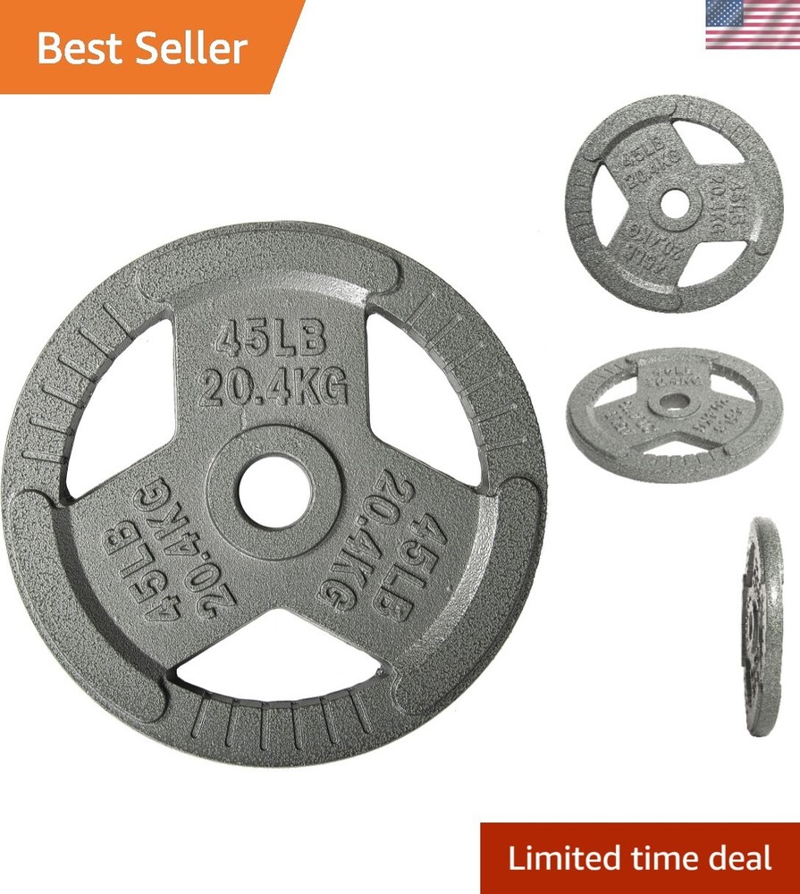 Barbell Weight Set, Cast Iron 1&Prime; Standard Weight Plates Including 5FT Standar…