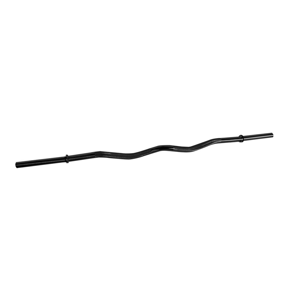 CAP Barbell Standard 1 In. Solid Chromed E-Z Weight Curl Bar, 47 In., Black