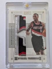 2012 Panini National Treasures Damian Lillard Prime Patch #/25 Game Used Rookie