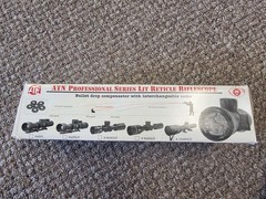 ATN 4- 12×60 LU Rifle Scope Mount Black 30mm Rings Rangefinder Never Used.