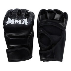 Half Finger Boxing Gloves Leather MMA UFC Training Sandbag Punching Gloves