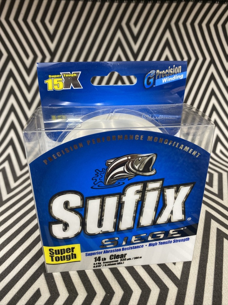 Sufix Siege Clear Monofilament Fishing Line 14 lb 330yds Mono – FAST SHIPPING!!!