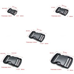 20-50mm Plastic Dual Adjustable Side Release Buckles for MOLLE Backpacks