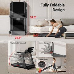 UMAY L10 Treadmill 20% Auto Incline,Extra-Wide Running Area,3.5HP,8.7 MPH,400lb