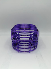 Chrome Mini Helmet Metal Facemasks Riddell CLIPS INCLUDED!