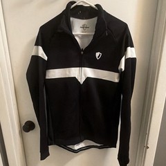Danny Shane Men&rsquo;s XL Black/White Colorblock Full Zip Cycling Jersey Pockets