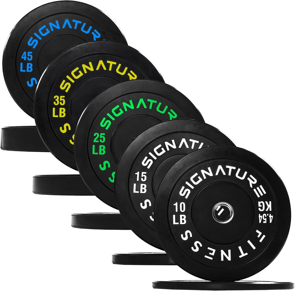 Fitvids Olympic Bumper Plates Set, 2&Prime; Weight Plates for Strength Training & Weig