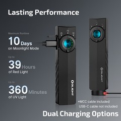 OLIGHT ArkPro Lite 1,200 Lumens Flat 3-in-1 Pocket Flashlight, Matte Black