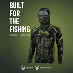 UPF 50+ Men&rsquo;s Fishing Hoodie Shirt UV Sun Protection Quick Dry Tactical Camo Top