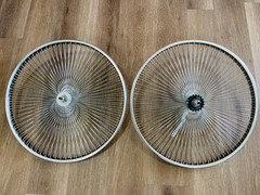 Pair 26&Prime; Cruiser Lowrider Bicycle Dayton CHROME Wheel Set 144 Spoke w/ Tires