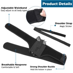 Tactical Underarm Shoulder Gun Holster for Pistol Handgun Concealed Carry Pouch