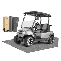 Golf Cart Garage Floor Mat (8.85×5.0 ft) – Oil Absorbent, Waterproof & Grey