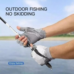 UPF50+ Fishing Gloves UV Sun Protection Gloves Fingerless Gloves for Men Women