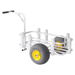 Uimoso Foldable Beach Fishing Cart, 200 lbs Capacity, Carbon Steel, 13 in Wheels