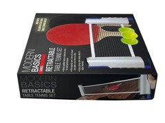 Modern Basics Retractable Table Tennis Set with Glow-in-the-Dark Balls New