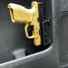 Quickdraw Gun Magnet Mount Holster for Vehicle and Home Concealed Carry Pistol