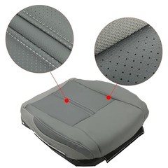 Driver Seat Bottom Cover Artificial Leather 2-Tone Gray Compatible with 2005