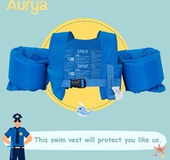 Aurya Kids Swim Vest for 33-55 Pounds Boys and Girls, Coast Guard Approved