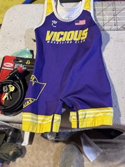 Vicious Youth Small Wrestling Singlet Purple