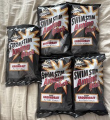 5 x Dynamite Swim Stim Amino Black Groundbait Bags 900g (4.5KG Total) FREE P&P