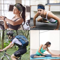 Moisture Wicking Headbands for Men Women Workouts Yoga Sweatband Sports Headband