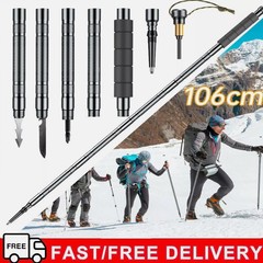 106CM Tactical Trekking Poles Walking Camping Hiking Survival Stick Adjustable