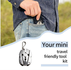 Portable Multi-Tool Pliers Combo Knife Bit ScrewDriver Keychain -Stainless Steel