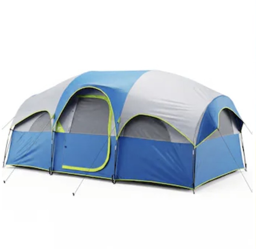 8 Person Family Camping Tent, Coated Polyester with Sealed Seams & Tent Fly,…