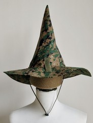 Outdoor Camouflage Hunting Tactical Large Brim Cosplay Wizard Hat