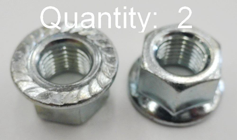 2 x New Flanged Regular Axle Nuts 3/8&Prime; x 26T Chrome Bicycle Axle Nut