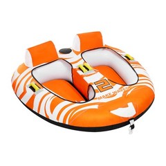 Towable Tubes for Boating 2-Person Inflatable Boating w/2 Cockpits & Backrests