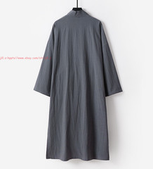 Unisex Wudang Taoist Robe Kung Fu Martial Arts Tai Chi Cotton Linen Long Tops