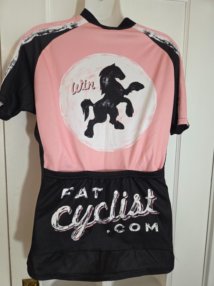 Twin Six FAT CYCLIST Club Womens JERSEY, Size M/L Pink & Black