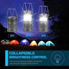 Portable Collapsible LED Lantern Set for Home, Outdoor & Emergency Use