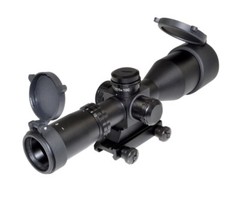 Eastvale 2.5-10X40 Tactical Rifle Scope w/ Mount, Flip-up Caps, Red/Green Illum