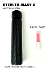 STEALTH ALLOY 6 Muzzle Brake for 1/2*28 | 5/8*24 | 1/2*20 GBB CNC Black