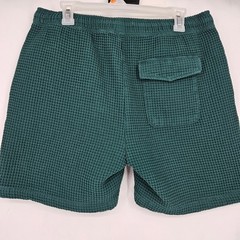 Negative Space Shorts Mens XL Waffle Weave Green Casual Preppy Drawstring