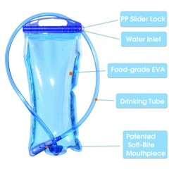 WEST BIKING 2L Water Bladder Bag Blue Transparent Quick Release Drink Water Bag