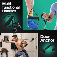 Pilates Bar Kit – Portable Home Gym Workout Equipment with Resistance Bands NEW