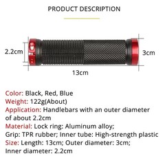 Ergonomic Rubber Bicycle Handlebar MTB Mountain Bike Grips Cycling Lock-On Ends