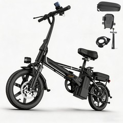 Peak 750W Foldable Electric Bike Adults 14&Prime; Ebike 48V 22MPH 30Miles E Bicycle US