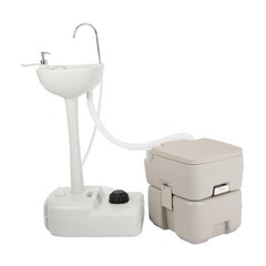 Camping Indoor Home Use Hygiene Wash Set 20L Toilet Wash Sink Basin RV Faucet